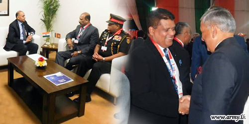 ඉන්දියාවේ පැවති 'DEFEXPO-2020' ප්‍රදර්ශනය සඳහා ආරක්‍ෂක ලේකම්ට සහ වැඩබලන ආරක්‍ෂක මාණ්ඩලික ප්‍රධානී මෙන්ම යුද්ධ හමුදාධිපතිට විශේෂ ආරධනයක් 