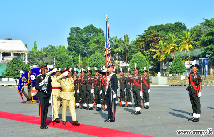 Major General Abrew Greeted in his Mother Regiment upon Promotion