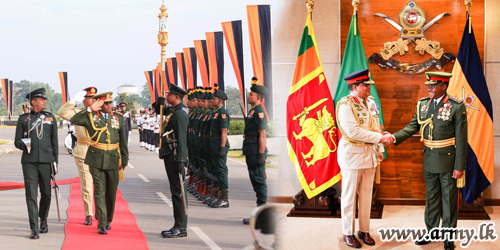 Zambian Commander at AHQ Welcomed to a Red Carpet Reception
