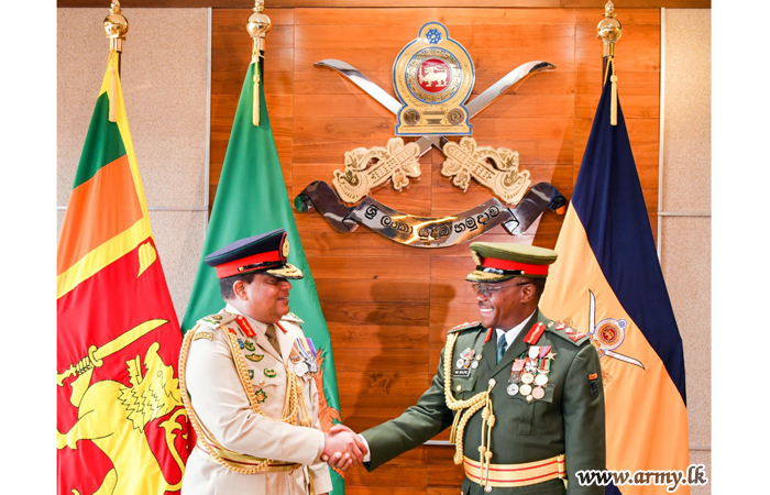 Zambian Commander at AHQ Welcomed to a Red Carpet Reception