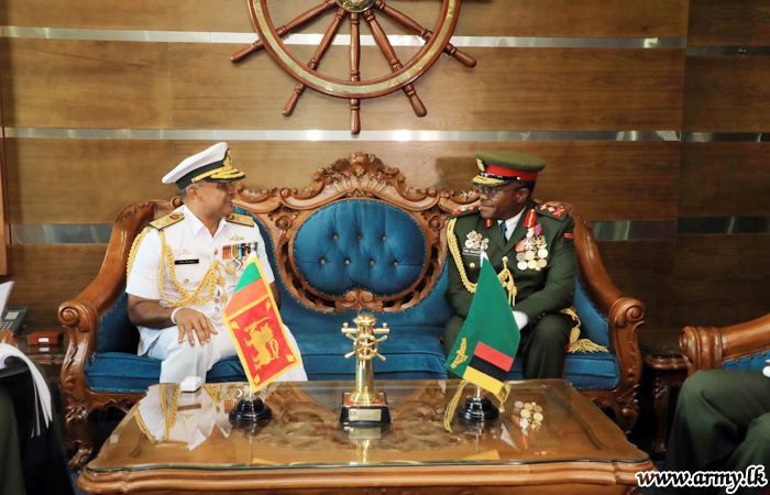 Zambian Army Commander Calls on Navy Commander