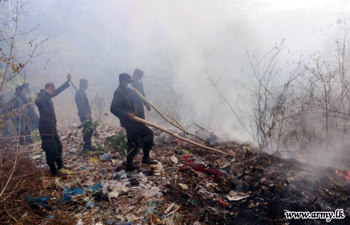 Active Support Extended to Extinguish Fire in Garbage Dump