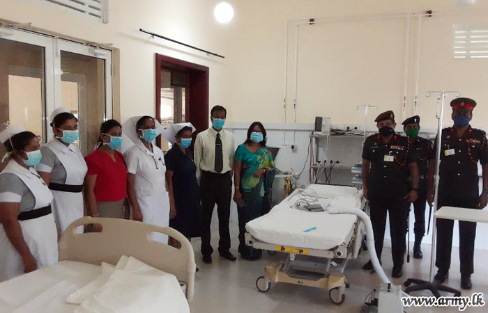 SLEME Troops Make ICU Ward at Mulleriyawa Functional Installing Air System