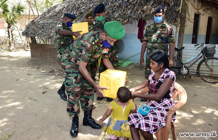 68 Division Troops Support Distribution of Relief Packs among the Underprivileged 