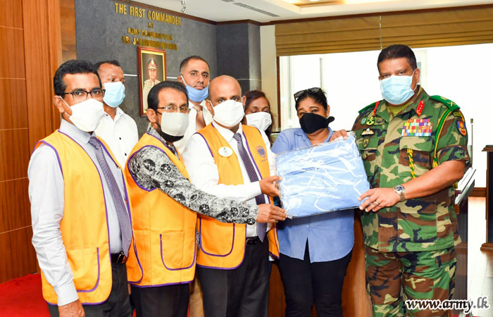 Lions Club Donates Face Masks to the Armed Forces