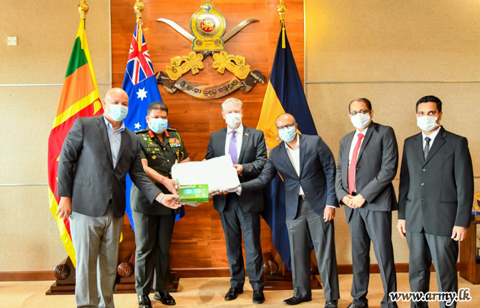 Head of NOCPCO Receives PPE & Gloves from Australian Department of Defence