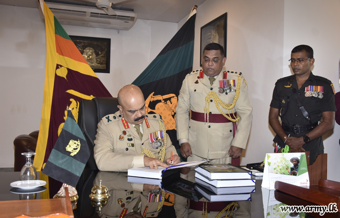 Newly Appointed Colonel of the Regiment, SLSR Takes Over Duties