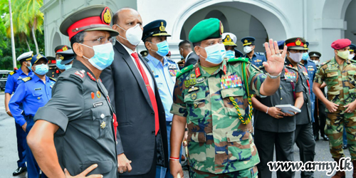 Secy Defence, CDS, Navy & Air Force Commanders Inspect New NDC Mansion Nearing Completion 