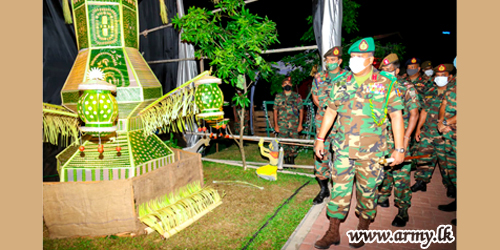 Army HQ Surroundings Illuminated with Attractive 'Poson' Lanterns in 'Poson Zone'