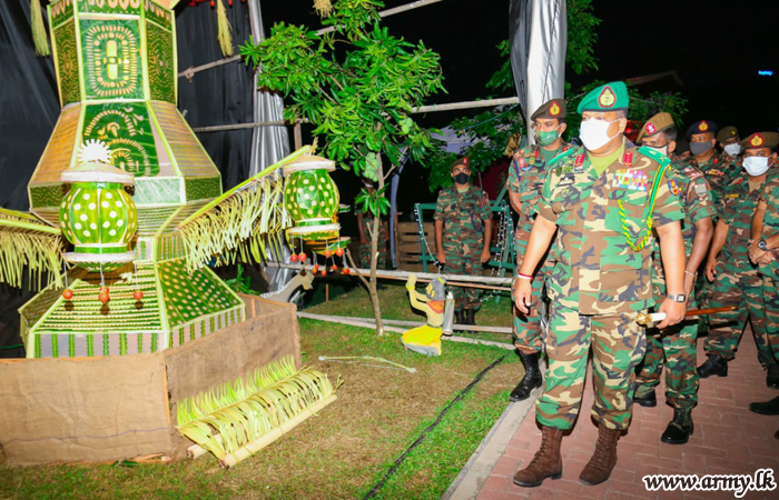 Army HQ Surroundings Illuminated with Attractive 'Poson' Lanterns in 'Poson Zone'