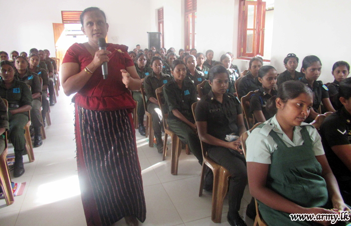 Woman Soldiers Learn about 'Youth & Woman Soldiering'