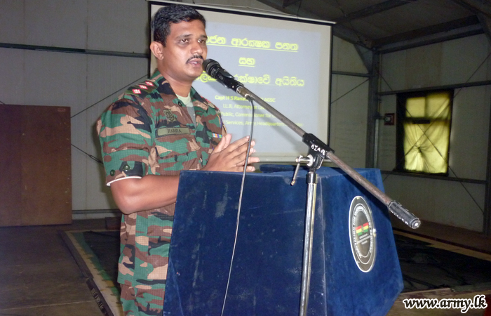 652 வது படை படையினருக்கு சட்ட அம்சங்கள் குறித்த விரிவுரை