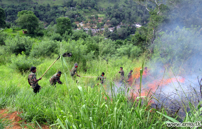 Central Troops Extinguish Sudden Bush Fire 