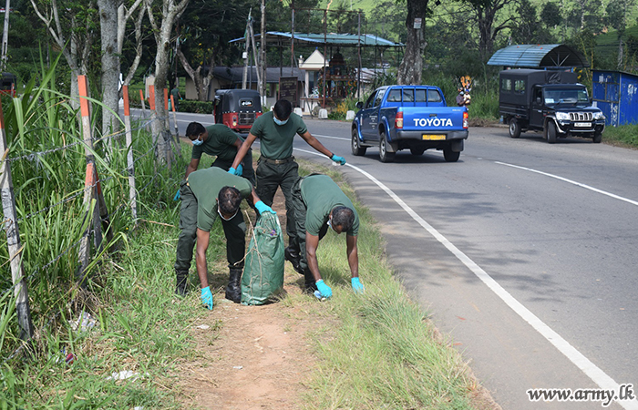 581 Brigade Troops Undertake its First Community Project after Re-deployment