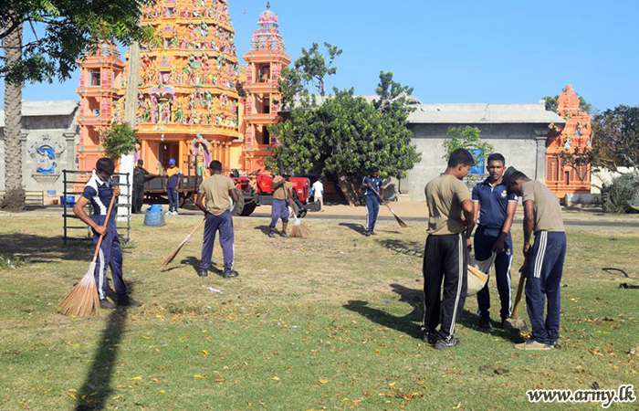 591 Brigade Troops Take Lead Cleaning Sacred Wattapalai Kovil 