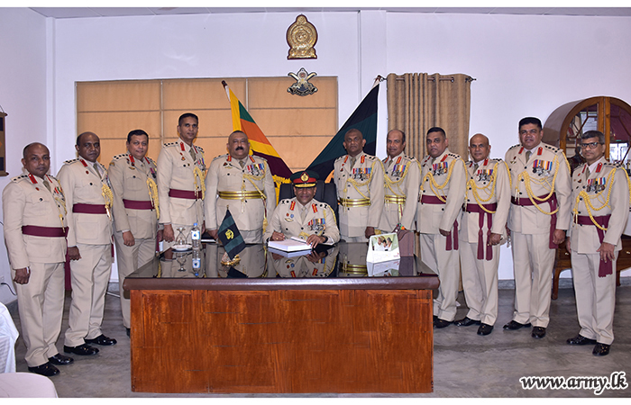 Newly-Appointed Colonel of the Regiment, SLSR Takes Over Duties
