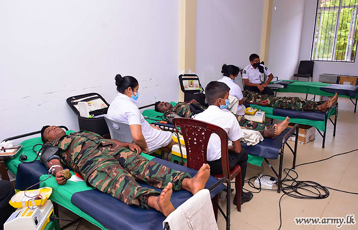 Central Troops Make School Project a Success by Donating Blood