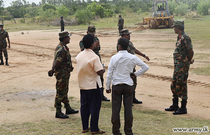 යුද්ධ හමුදාධිපතිතුමන්ගේ උපදෙස් මත 58 වන සේනාංකයේ භටපිරිස් ක්‍රිඩාපිටියක් සංවර්ධනය කරයි