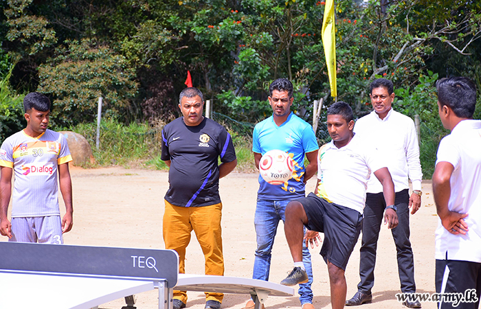 Teqball Game Introduced for Bandarawela Soccer Players