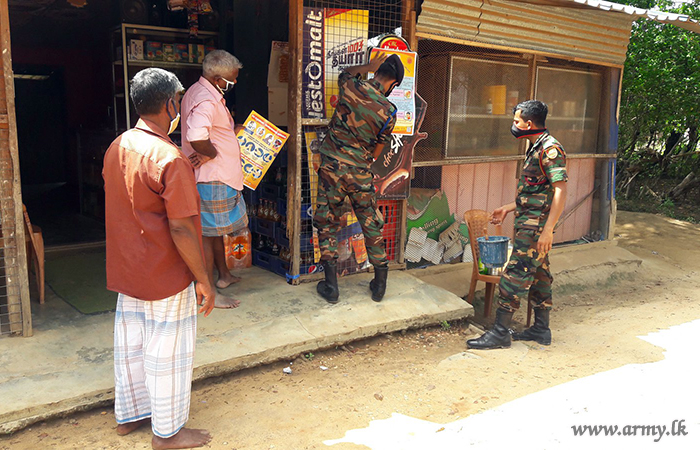 கொவிட்-19 தொடர்பாக பின்தங்கிய பிரிதேச மக்களுக்கு படையினரால் விழிப்புணர்வு 