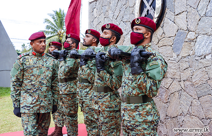 Retiring Major General Priyantha Senaratne Presented Salute in His Mother Regiment RHQ at Ganemulla