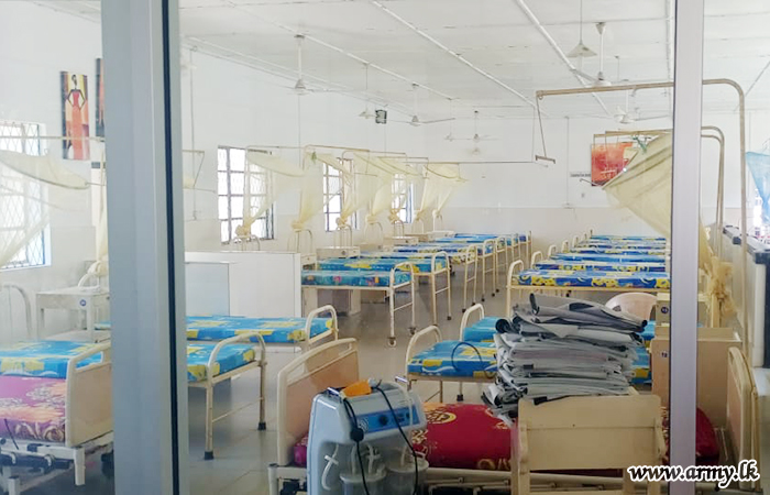 613 வது பிரிகேட் படையினரால் வைத்திசாலையின் அறைகளானது இடைநிலைசிகிச்சை மையமங்களலாக மாற்றல்