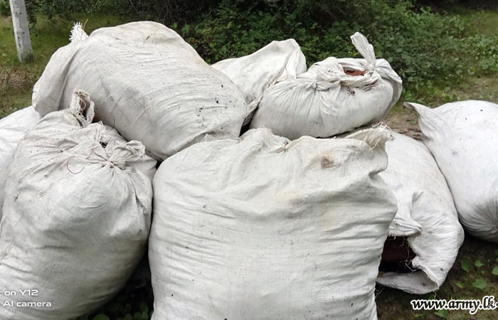 Stock of Beedi Leaves Recovered from Jungle  