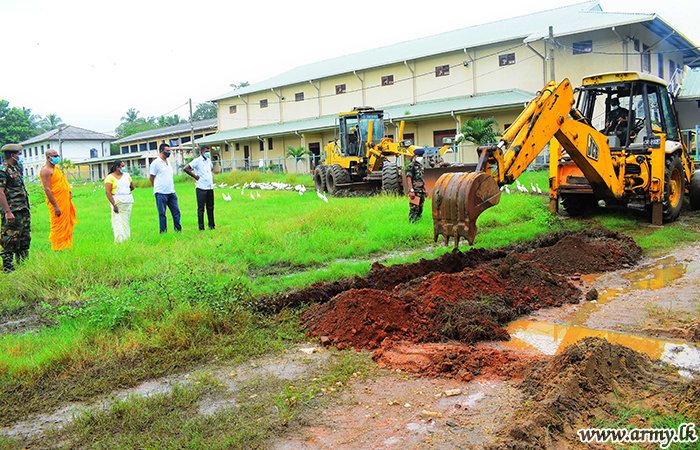 Engineer Troops on Commander's Direction Begin School Project as Advised by HE the President