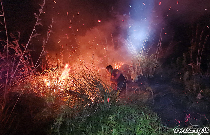 Army Troops Douse Sudden Plantation Fire