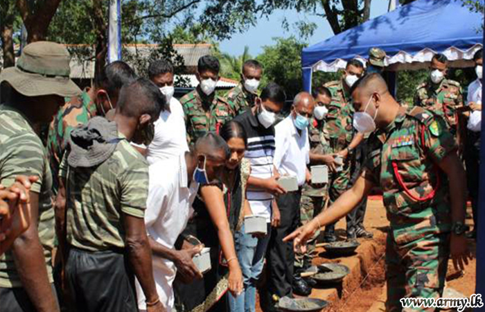 213 Brigade Troops Undertake Construction of New House for a Needy Family