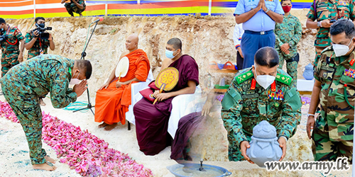 General Shavendra Silva Lays Corner-stone for Construction of New ‘Stupa’ at Tissa Viharaya 