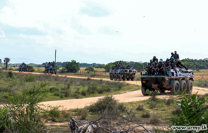 ක්ෂේත්‍ර පුහුණු අභ්‍යාසයේ ප්‍රථම දිනය නිමාකරමින් භටපිරිස් නායාරු ප්‍රදේශය වෙත ලගාවෙයි