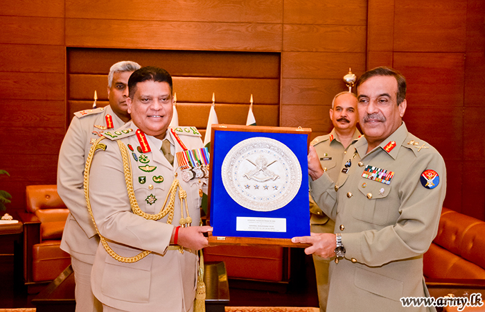 Pakistan’s Chairman Joint Chiefs of Staff Committee Greets General Shavendra Silva