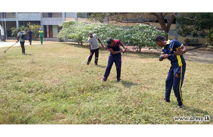 6 GR Troops Paint School Buildings & Clean its Premises