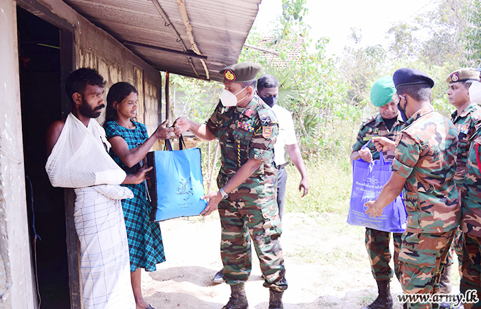 Own Initiatives of the Troops Enable Distribution of Dry ration Packs among 64 Needy Families
