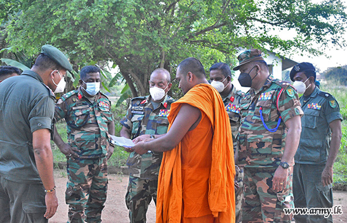 වන්නි ආරක්‍ෂක සේනා ආඥාපති ඉදිකිරීම් කටයුතුවල ප්‍රගතිය පිළිබඳ සොයාබලයි