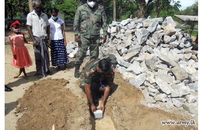 Troops in 241 Brigade with Philanthropist's Sponsorship Build House for a Needy Family