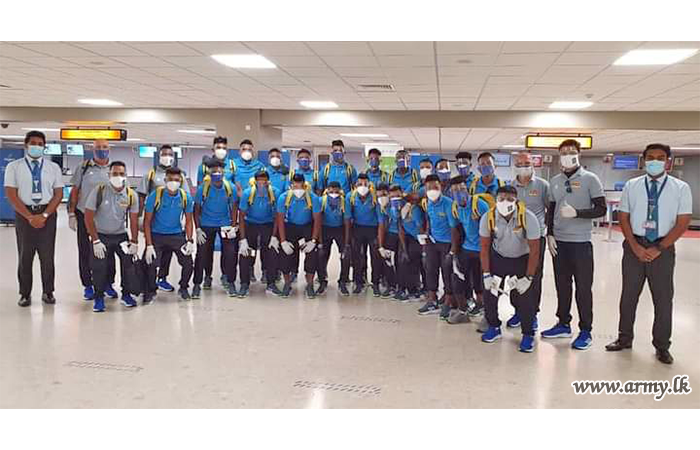 National Football Team with Army Footballers Leaves for Korea