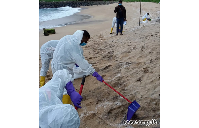 Affected Weligama - Walliwala Coastal Belt Area Cleaned up 