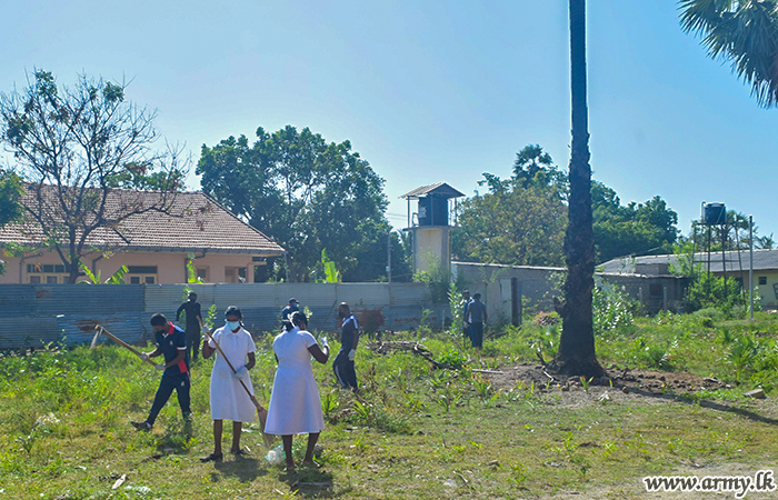 59 Division Troops Clean Mullaittivu Hospital Compound 