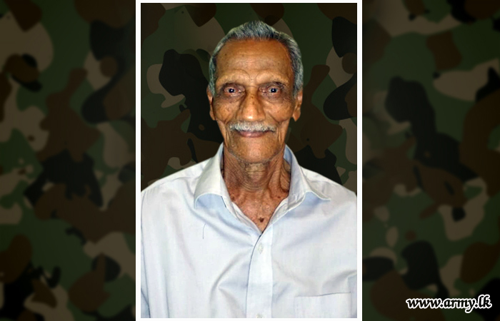 2 வது ரோயல் பிரிட்டிஷ் இராணுவ பீரங்கி படையணி  வீரர் தனது 102 வது வயதில்  காலமானார்