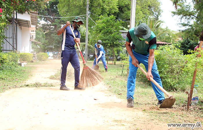 Troops on Request Renovate & Clean up Elders' Home Premises