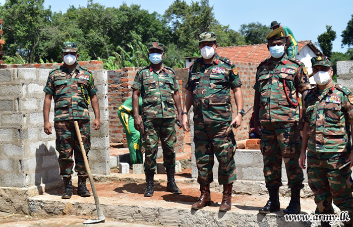 Kilinochchi Troops, Busy Constructing Six New Homes for Needy Civilians