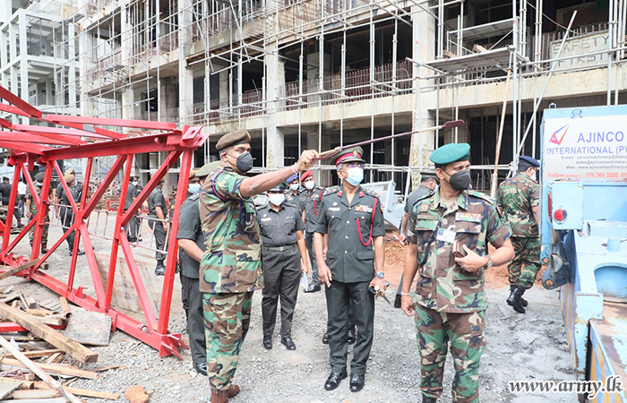 Adjutant General Reviews Colombo Army Hospital's New Construction Site & Admin Affairs 