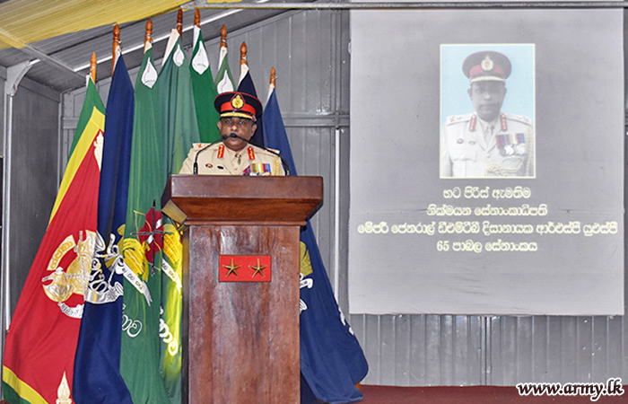 65 Division GOC Takes Leave of His Division Troops