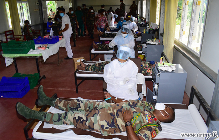 More than 130 Troops in Kundasale Donate Blood for Seriously ill Patients