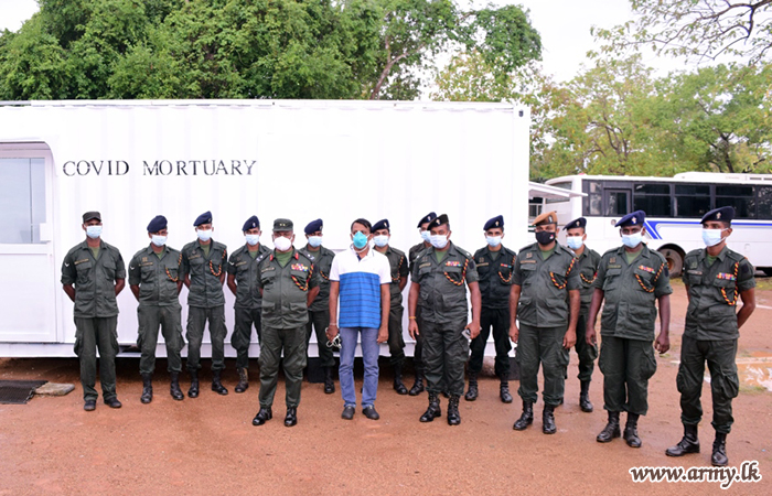 SLEME Troops in Kilionchchi Convert Container Box to a Mortuary