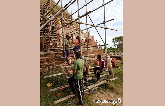 படையினரின்  தொழில்நுட்ப மற்றும் பொறியியல் உதவிகளுடன் கிழக்கிலுள்ள விகாரைகள் புனரமைப்பு 