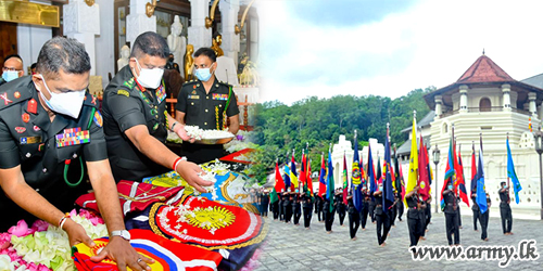 ශ්‍රී ලංකා යුද්ධ හමුදාවේ 72 වන සංවත්සර සැමරුමට ආශීර්වාද එක් කිරීමේ ආගමික වතාවත් ශ්‍රී දළදා මාලිගාවේදී ඇරඹේ