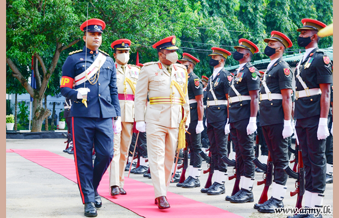 Outgoing Deputy Chief of Staff Saluted in His Regimental HQ